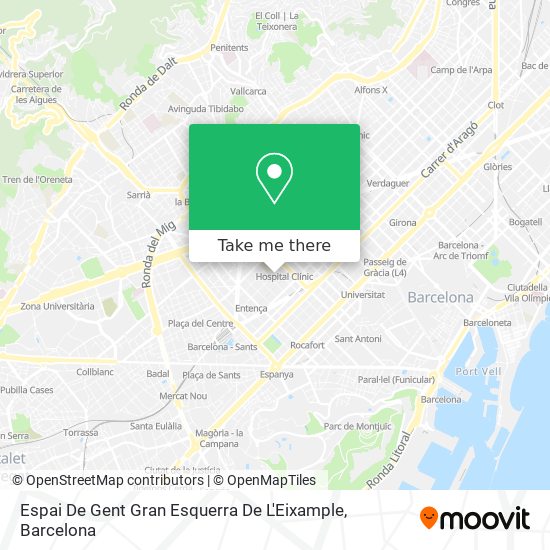 Espai De Gent Gran Esquerra De L'Eixample map
