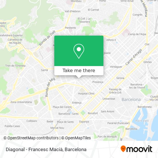 Diagonal - Francesc Macià map