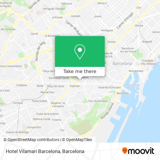 Hotel Vilamarí Barcelona map