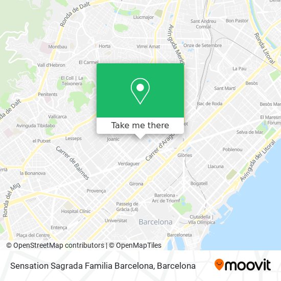 Sensation Sagrada Familia Barcelona map
