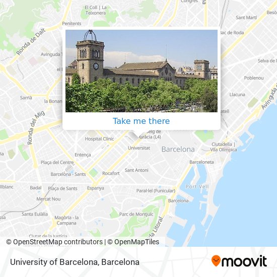 mapa University of Barcelona
