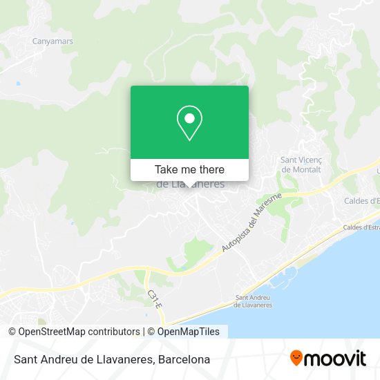 Sant Andreu de Llavaneres map