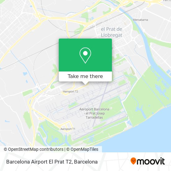 Barcelona Airport El Prat T2 map