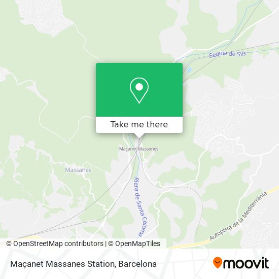 Maçanet Massanes Station map