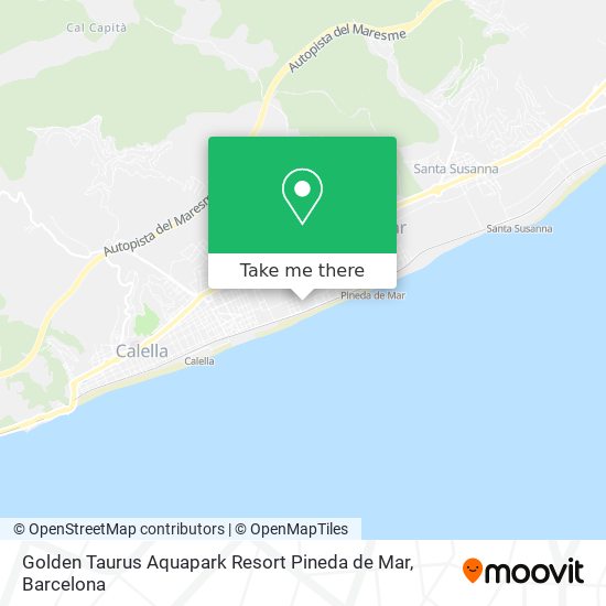 Golden Taurus Aquapark Resort Pineda de Mar map