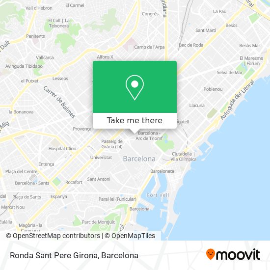 Ronda Sant Pere Girona map