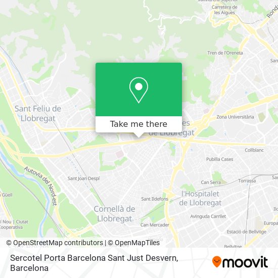 Sercotel Porta Barcelona Sant Just Desvern map