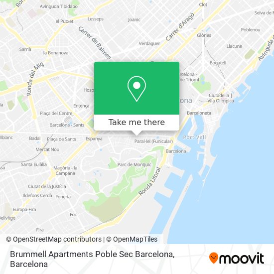 Brummell Apartments Poble Sec Barcelona map