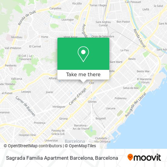 Sagrada Familia Apartment Barcelona map