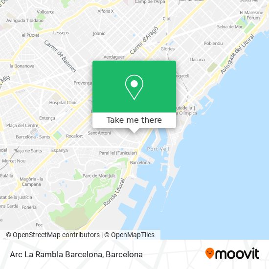 mapa Arc La Rambla Barcelona