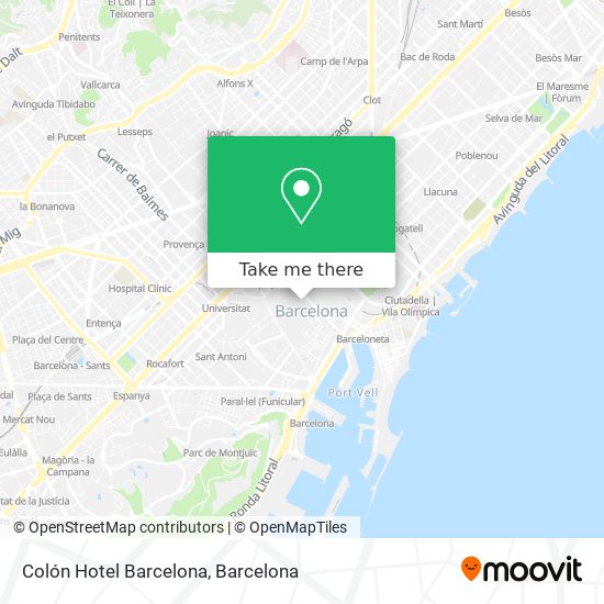 mapa Colón Hotel Barcelona