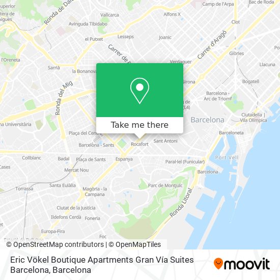 Eric Vökel Boutique Apartments Gran Vía Suites Barcelona map