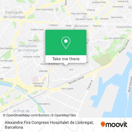 mapa Alexandre Fira Congress Hospitalet de Llobregat