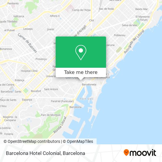 mapa Barcelona Hotel Colonial