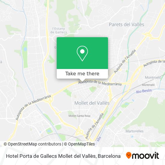 Hotel Porta de Gallecs Mollet del Vallès map