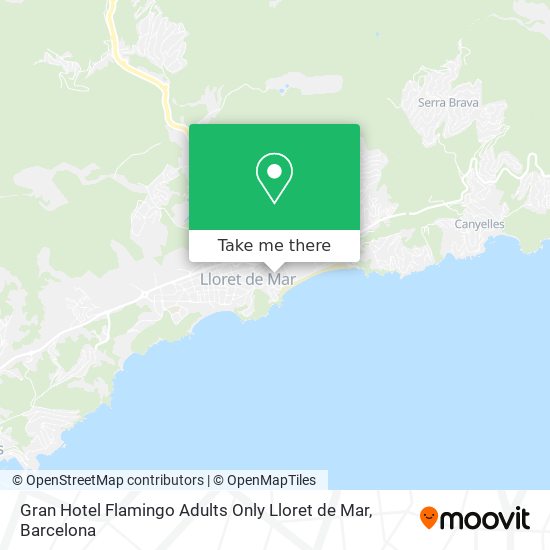 Gran Hotel Flamingo Adults Only Lloret de Mar map