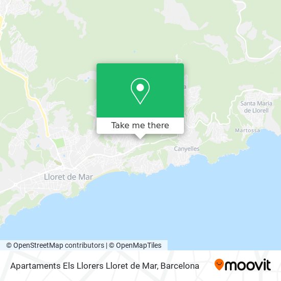 Apartaments Els Llorers Lloret de Mar map