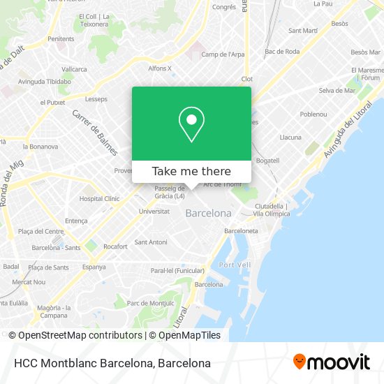 HCC Montblanc Barcelona map