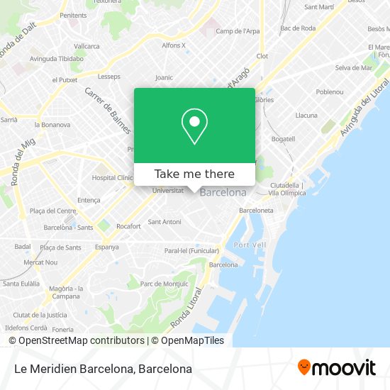 mapa Le Meridien Barcelona