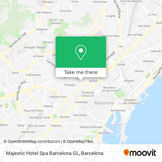 Majestic Hotel Spa Barcelona GL map