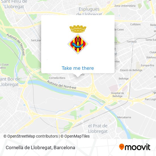 Cornellà de Llobregat map