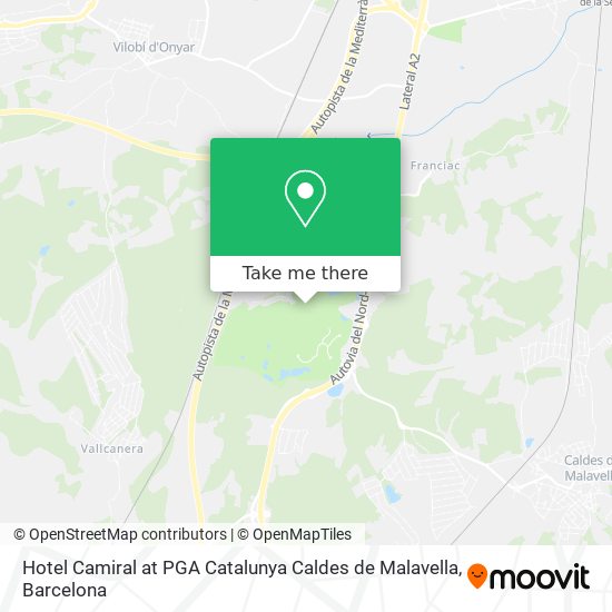 Hotel Camiral at PGA Catalunya Caldes de Malavella map
