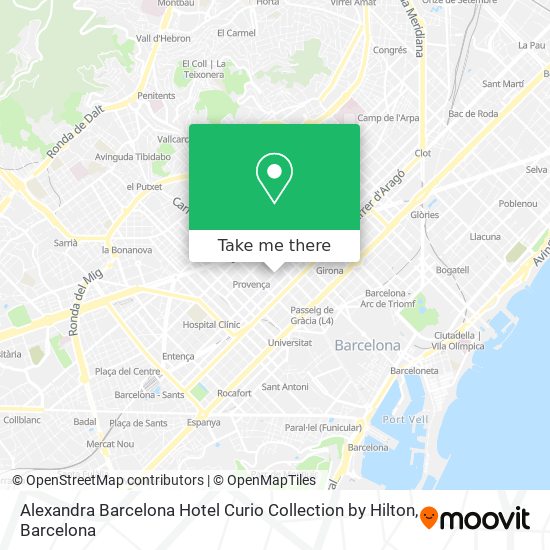 mapa Alexandra Barcelona Hotel Curio Collection by Hilton