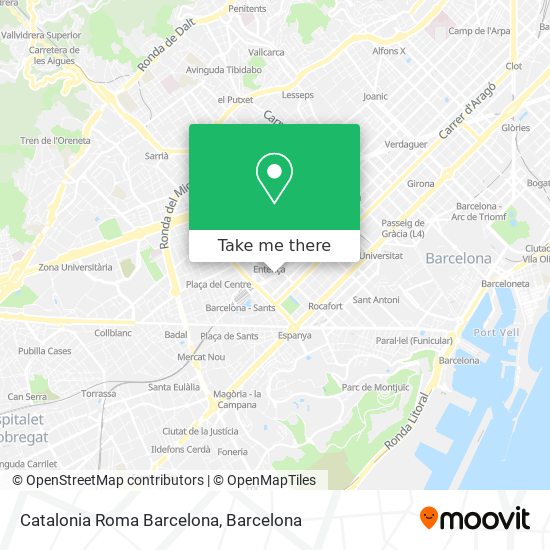 Catalonia Roma Barcelona map