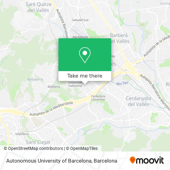Autonomous University of Barcelona map