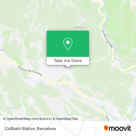 Collbató Station map