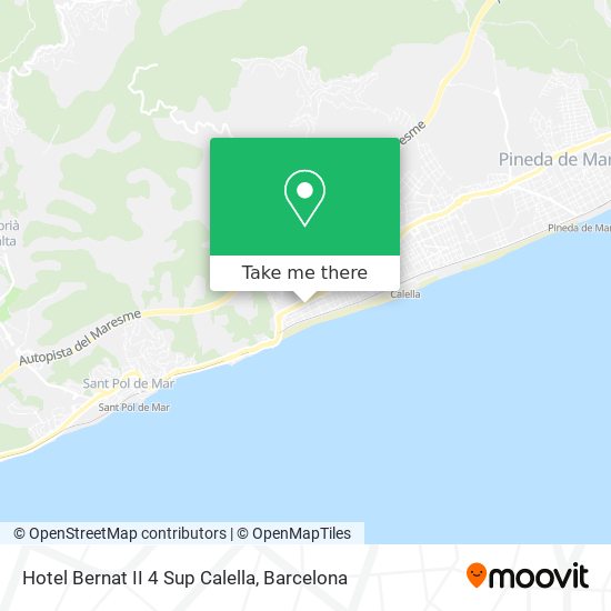 Hotel Bernat II 4 Sup Calella map