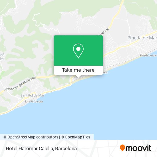 Hotel Haromar Calella map