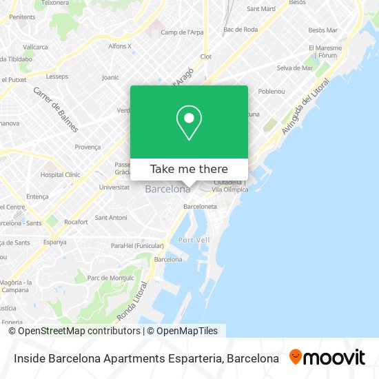 Inside Barcelona Apartments Esparteria map