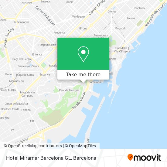 mapa Hotel Miramar Barcelona GL