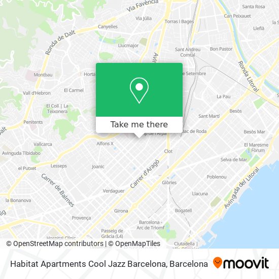 Habitat Apartments Cool Jazz Barcelona map