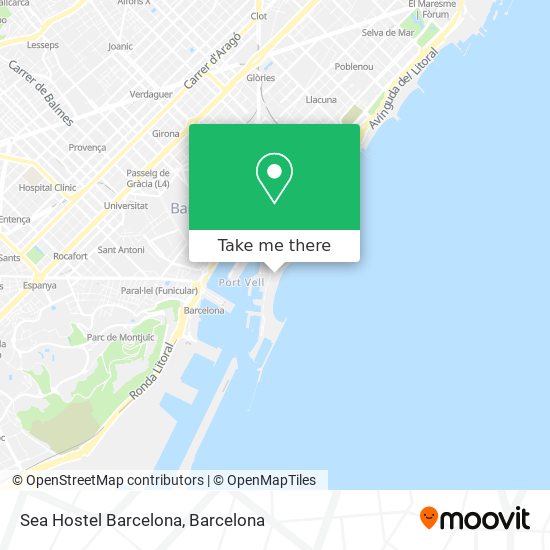 Sea Hostel Barcelona map