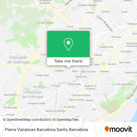 Pierre Vacances Barcelona Sants map