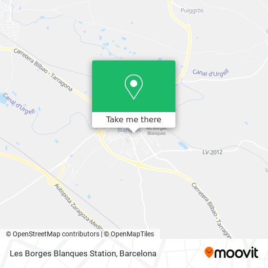 Les Borges Blanques Station map