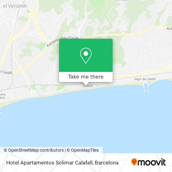 Hotel Apartamentos Solimar Calafell map