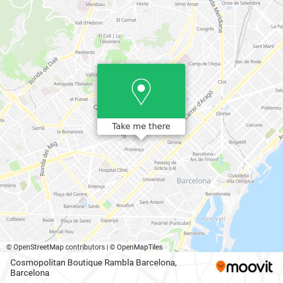 Cosmopolitan Boutique Rambla Barcelona map