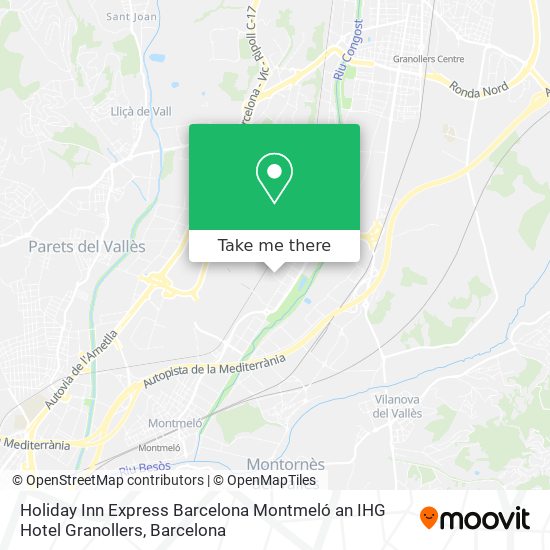 Holiday Inn Express Barcelona Montmeló an IHG Hotel Granollers map