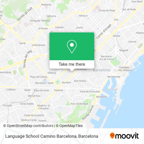 Language School Camino Barcelona map