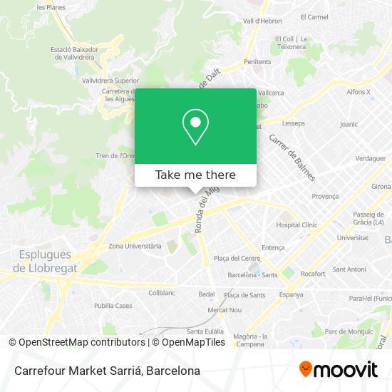 Carrefour Market Sarriá map