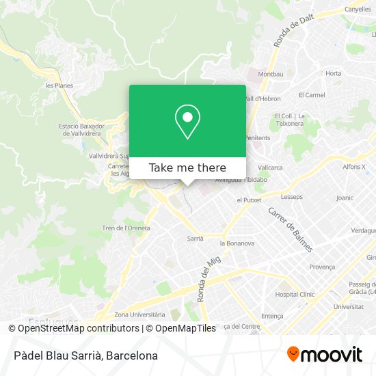 Pàdel Blau Sarrià map