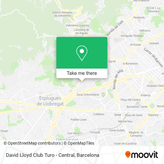 mapa David Lloyd Club Turo - Central