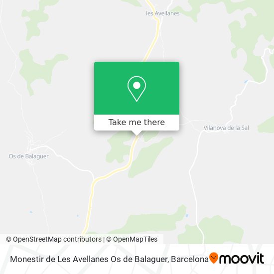 Monestir de Les Avellanes Os de Balaguer map