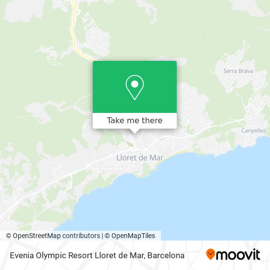 Evenia Olympic Resort Lloret de Mar map