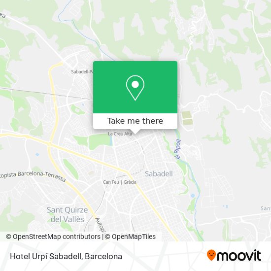 mapa Hotel Urpí Sabadell