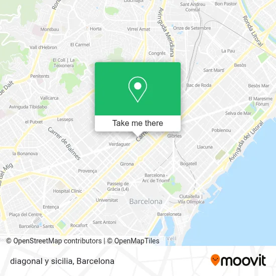 diagonal y sicilia map