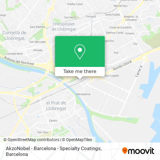 AkzoNobel - Barcelona - Specialty Coatings map